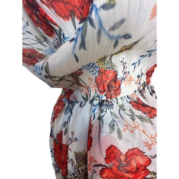 Vintage Abercrombie & Fitch One Shoulder Hi-Low Dress SZ XL Floral Cottagecore - Picture 7 of 16